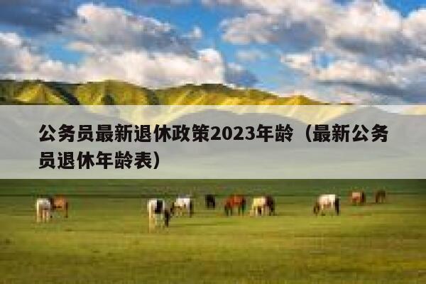 公务员最新退休政策2023年龄（最新公务员退休年龄表） 第1张