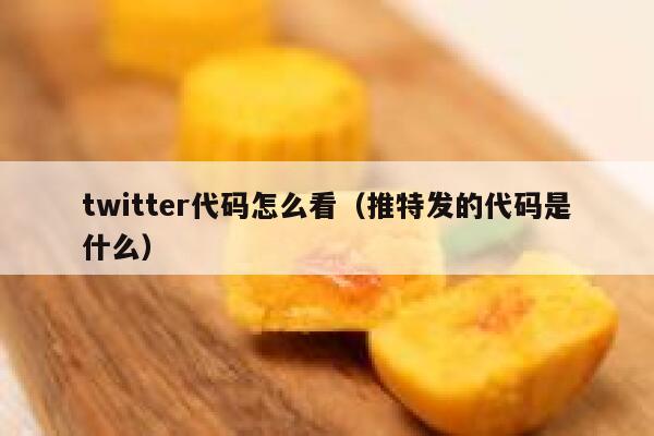 twitter代码怎么看（推特发的代码是什么） 第1张