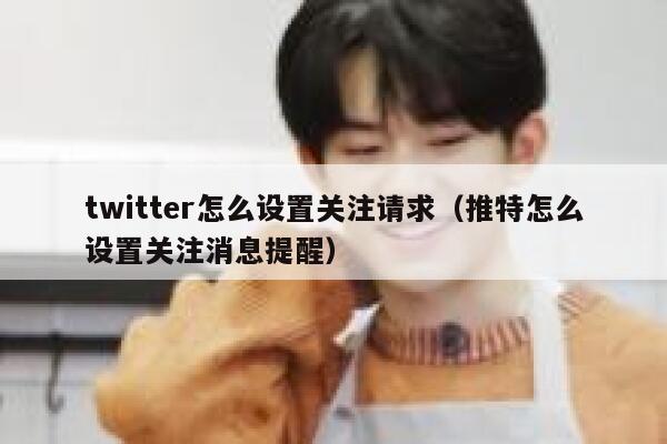 twitter怎么设置关注请求（推特怎么设置关注消息提醒） 第1张