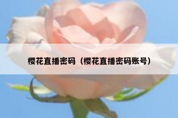 樱花直播密码（樱花直播密码账号） 第1张