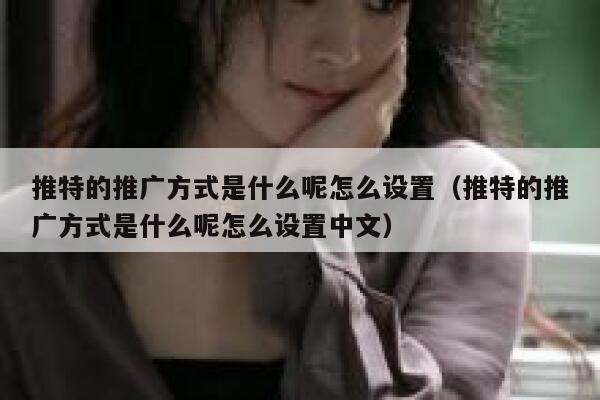 推特的推广方式是什么呢怎么设置（推特的推广方式是什么呢怎么设置中文） 第1张