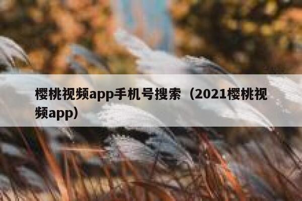 樱桃视频app手机号搜索（2021樱桃视频app） 第1张