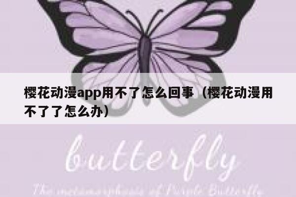 樱花动漫app用不了怎么回事(樱花动漫用不了了怎么办) 第1张 樱花动漫app用不了怎么回事(樱花动漫用不了了怎么办) 第1张