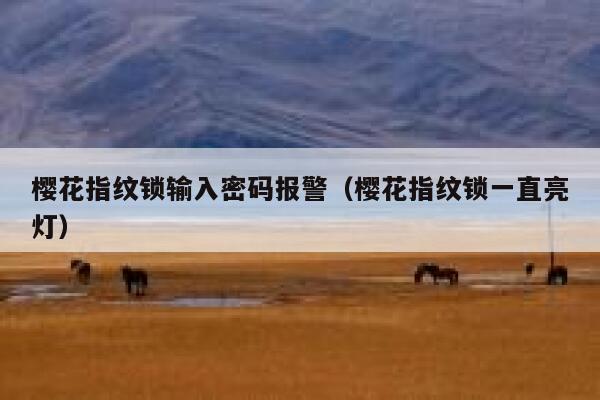 樱花指纹锁输入密码报警（樱花指纹锁一直亮灯） 第1张