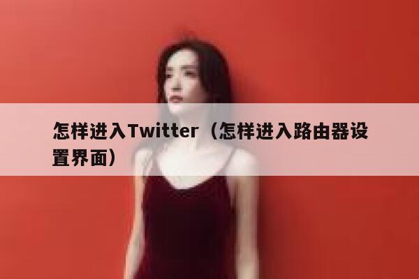 怎样进入Twitter（怎样进入路由器设置界面） 第1张