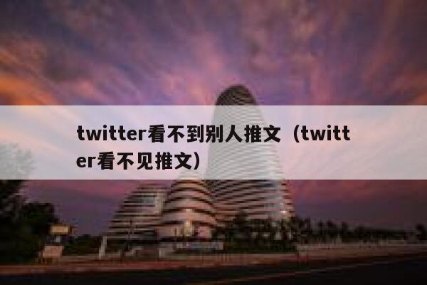 twitter看不到别人推文（twitter看不见推文） 第1张