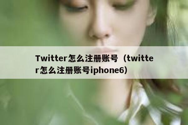 Twitter怎么注册账号（twitter怎么注册账号iphone6） 第1张