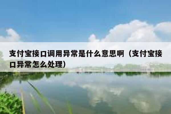 支付宝接口调用异常是什么意思啊（支付宝接口异常怎么处理） 第1张