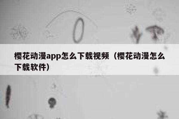 樱花动漫app怎么下载视频（樱花动漫怎么下载软件） 第1张