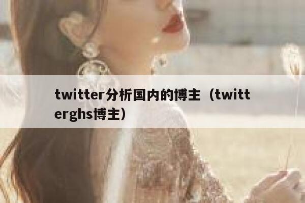twitter分析国内的博主（twitterghs博主） 第1张
