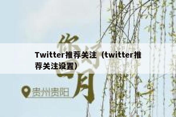 Twitter推荐关注（twitter推荐关注设置） 第1张