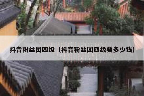 抖音粉丝团四级（抖音粉丝团四级要多少钱） 第1张