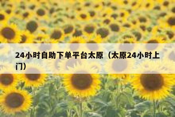 24小时自助下单平台太原（太原24小时上门） 第1张