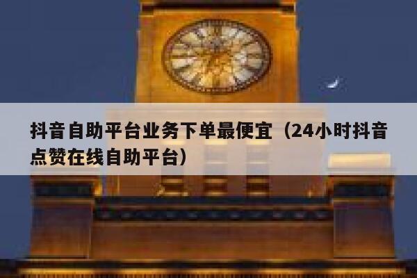 抖音自助平台业务下单最便宜（24小时抖音点赞在线自助平台） 第1张