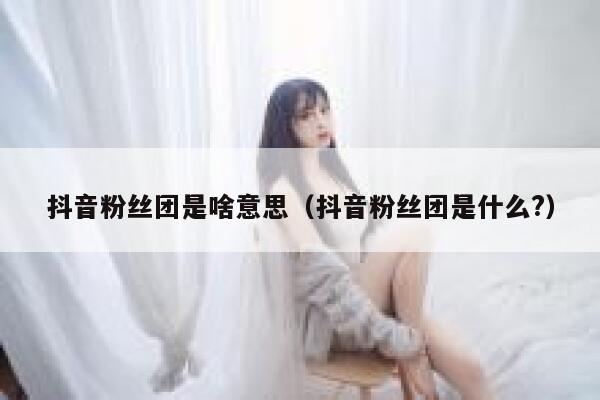抖音粉丝团是啥意思（抖音粉丝团是什么?） 第1张