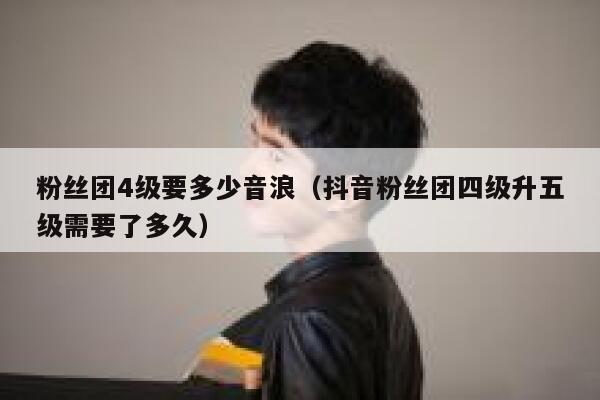 粉丝团4级要多少音浪（抖音粉丝团四级升五级需要了多久） 第1张