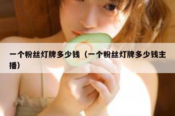 一个粉丝灯牌多少钱（一个粉丝灯牌多少钱主播） 第1张