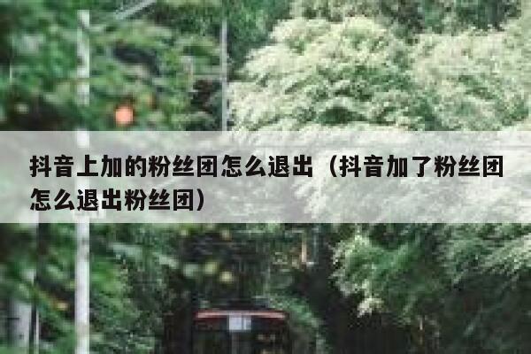 抖音上加的粉丝团怎么退出（抖音加了粉丝团怎么退出粉丝团） 第1张