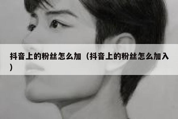 抖音上的粉丝怎么加（抖音上的粉丝怎么加入） 第1张