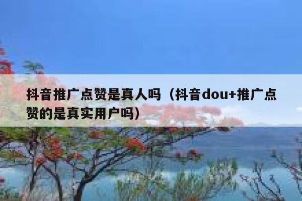 抖音推广点赞是真人吗（抖音dou+推广点赞的是真实用户吗） 第1张