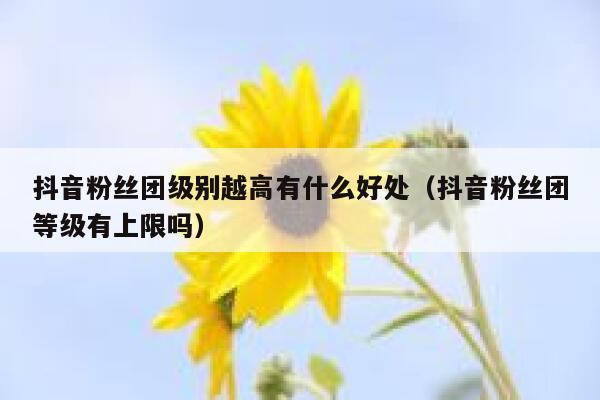 抖音粉丝团级别越高有什么好处（抖音粉丝团等级有上限吗） 第1张