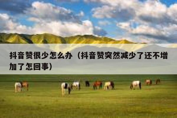 抖音赞很少怎么办（抖音赞突然减少了还不增加了怎回事） 第1张