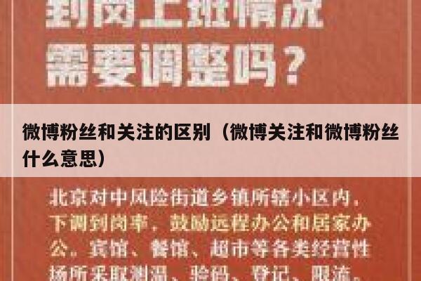 微博粉丝和关注的区别（微博关注和微博粉丝什么意思） 第1张