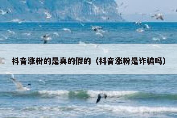 抖音涨粉的是真的假的（抖音涨粉是诈骗吗） 第1张