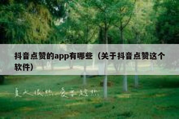 抖音点赞的app有哪些（关于抖音点赞这个软件） 第1张
