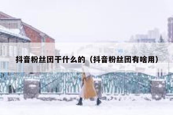 抖音粉丝团干什么的（抖音粉丝团有啥用） 第1张