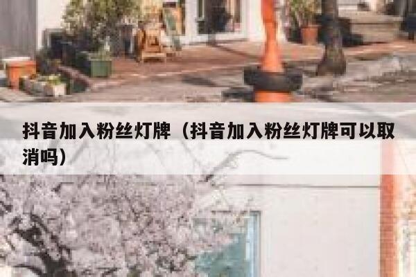 抖音加入粉丝灯牌（抖音加入粉丝灯牌可以取消吗） 第1张