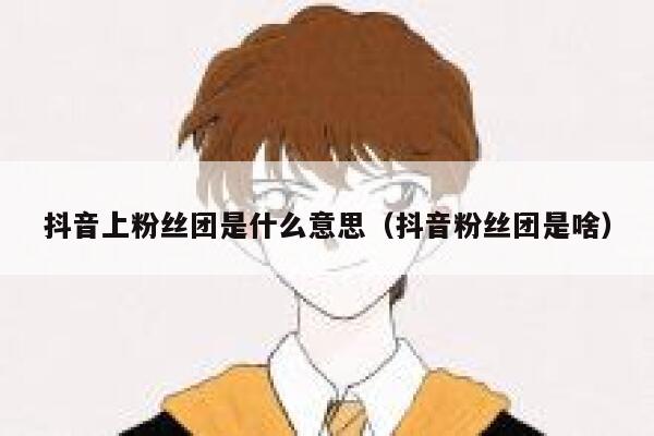 抖音上粉丝团是什么意思（抖音粉丝团是啥） 第1张