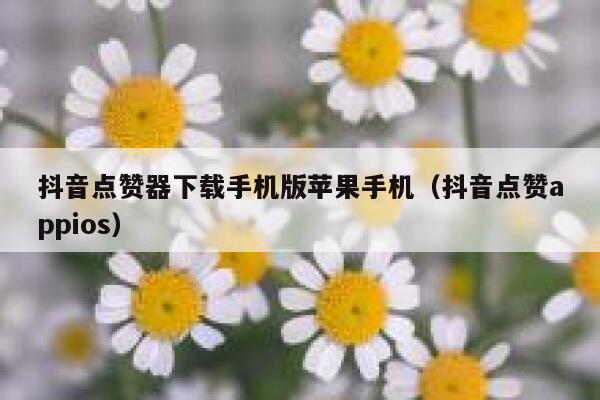 抖音点赞器下载手机版苹果手机（抖音点赞appios） 第1张