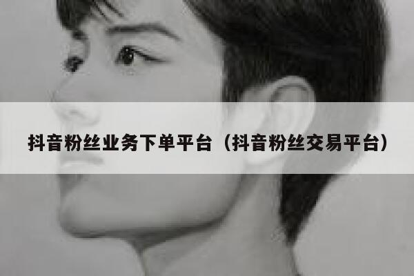 抖音粉丝业务下单平台（抖音粉丝交易平台） 第1张