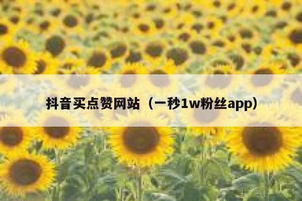 抖音买点赞网站（一秒1w粉丝app） 第1张