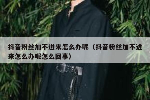 抖音粉丝加不进来怎么办呢（抖音粉丝加不进来怎么办呢怎么回事） 第1张