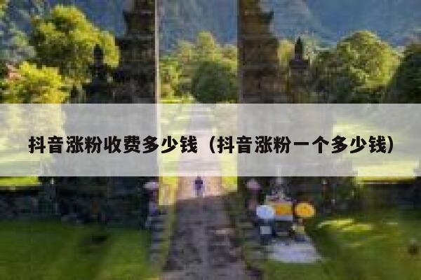 抖音涨粉收费多少钱（抖音涨粉一个多少钱） 第1张