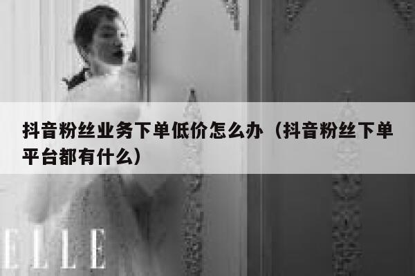 抖音粉丝业务下单低价怎么办（抖音粉丝下单平台都有什么） 第1张