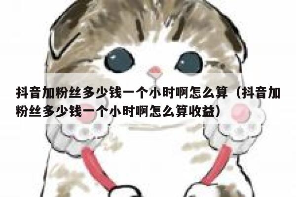 抖音加粉丝多少钱一个小时啊怎么算（抖音加粉丝多少钱一个小时啊怎么算收益） 第1张