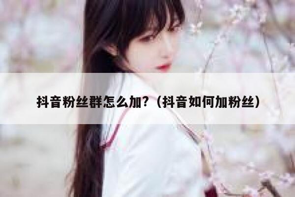 抖音粉丝群怎么加?（抖音如何加粉丝） 第1张