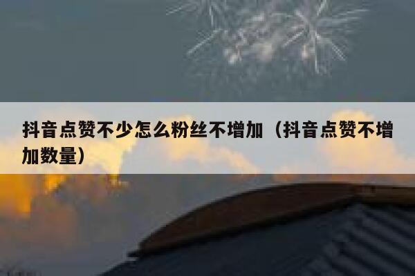 抖音点赞不少怎么粉丝不增加（抖音点赞不增加数量） 第1张