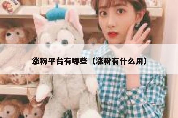 涨粉平台有哪些（涨粉有什么用） 第1张