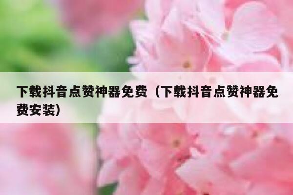 下载抖音点赞神器免费（下载抖音点赞神器免费安装） 第1张