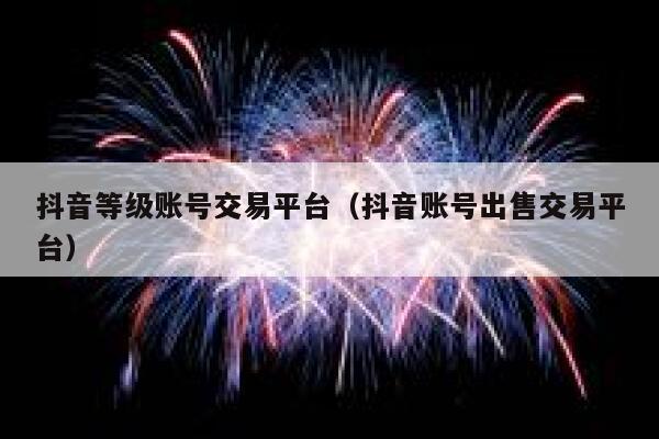 抖音等级账号交易平台（抖音账号出售交易平台） 第1张