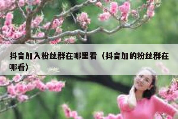 抖音加入粉丝群在哪里看（抖音加的粉丝群在哪看） 第1张
