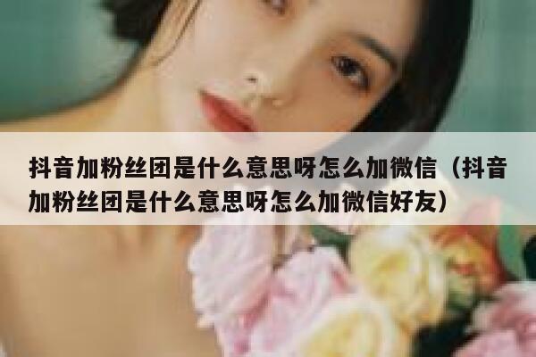 抖音加粉丝团是什么意思呀怎么加微信（抖音加粉丝团是什么意思呀怎么加微信好友） 第1张