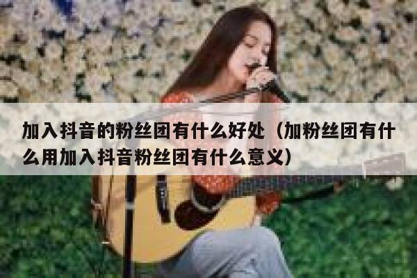 加入抖音的粉丝团有什么好处（加粉丝团有什么用加入抖音粉丝团有什么意义） 第1张