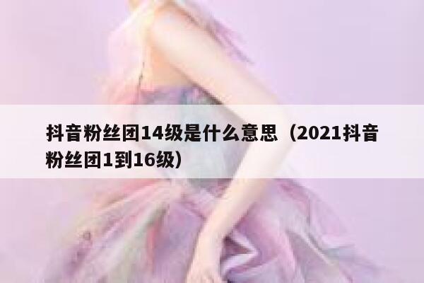 抖音粉丝团14级是什么意思（2021抖音粉丝团1到16级） 第1张