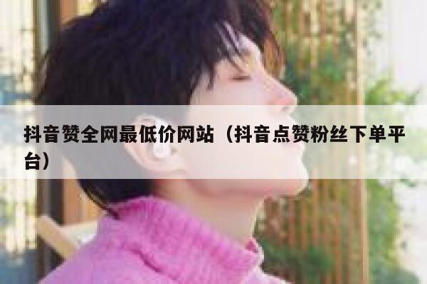 抖音赞全网最低价网站（抖音点赞粉丝下单平台） 第1张