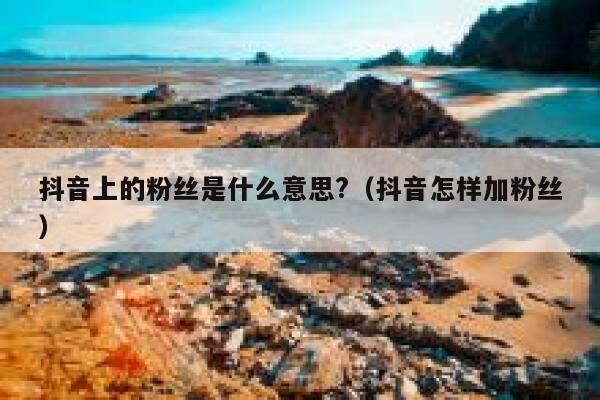 抖音上的粉丝是什么意思?（抖音怎样加粉丝） 第1张